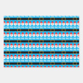 Santa Claus Ho Ho Ho Pattern Geschenkpapier Set (Vorderseite 2)