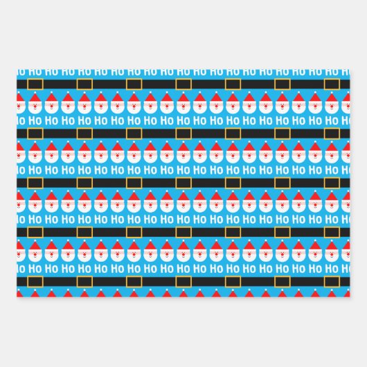 Santa Claus Ho Ho Ho Pattern Geschenkpapier Set (Vorderseite 2)