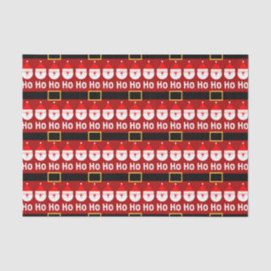 Santa Claus Ho Ho Ho Pattern Seidenpapier