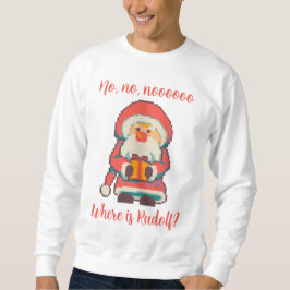 Santa Claus Ho, Ho, Pixelart, Pixel Art  Sweatshirt