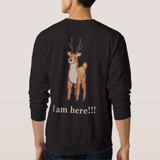 Santa Claus Ho, Ho, Pixelart, Pixel Art  Sweatshirt (Rückseite)