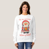 Santa  Claus Ho, Ho, Pixelart, Pixel Art  Sweatshirt (Vorne ganz)