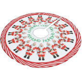 Santa Claus HoHoHo Polyester Weihnachtsbaumdecke (Schrägansicht)