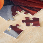 Santa Claus Holding Alaskan Malamute Christmas Art Puzzle (Seite)