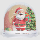 Santa Claus Holding anwesend Schneekugeln (Rückseite)