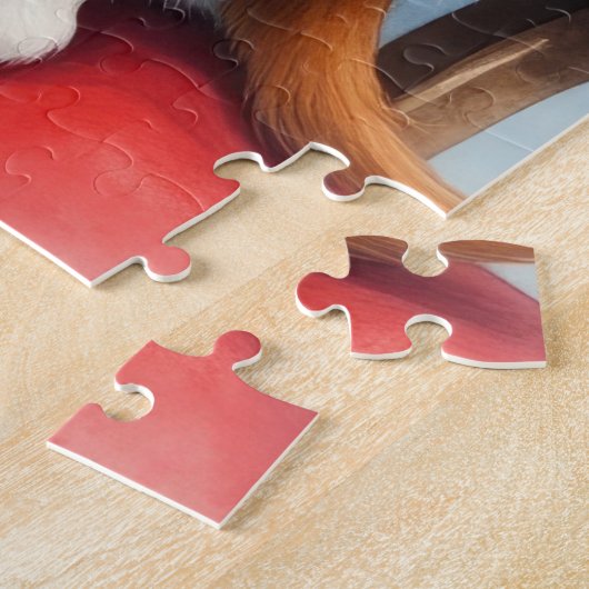 Santa Claus Holding Cavalier King Charles Spaniel Puzzle (Seite)