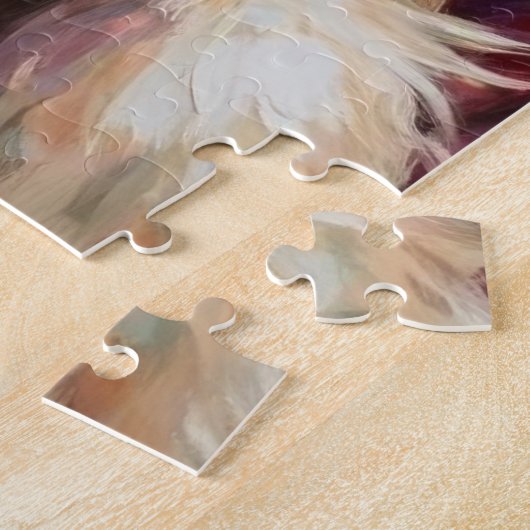 Santa Claus Holding Great Pyrenees Christmas Art Puzzle (Seite)