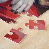 Santa Claus Holding Jack Russell Christmas Art Puzzle (Seite)