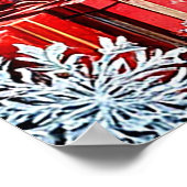 Santa Claus Holding Magic Staff Poster (Ecke)