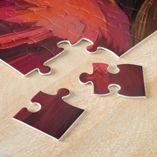 Santa Claus Holding Otterhound Christmas Art Puzzle (Seite)