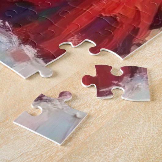 Santa Claus Holding Poodle Christmas Art Puzzle (Seite)