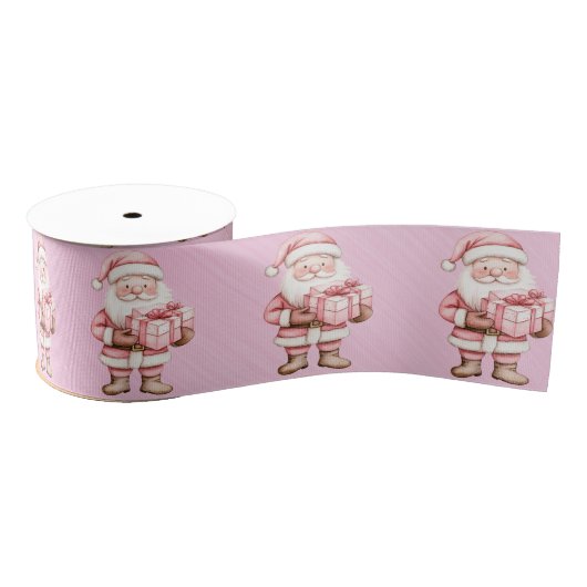 Santa Claus Holding Presents Ripsband (Spule)