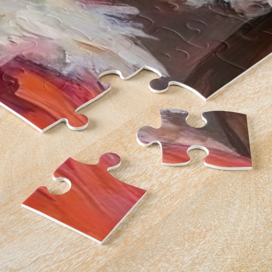 Santa Claus Holding Rat Terrier Christmas Art Puzzle (Seite)