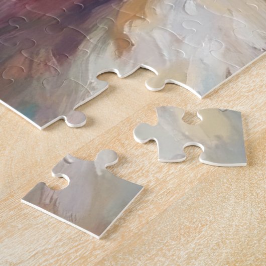 Santa Claus Holding Samoyed Christmas Art Puzzle (Seite)