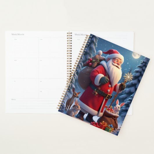 Santa Claus Holding Snowflake Planer (Anzeige)