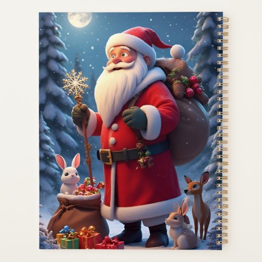 Santa Claus Holding Snowflake Planer (Rückseite)