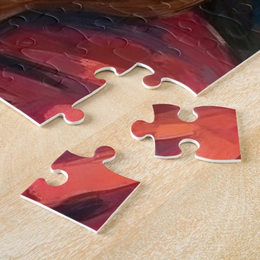 Santa Claus Holding Thai Ridgeback Christmas Art Puzzle (Seite)