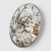 Santa Claus Holiday Delight Große Wanduhr (Winkel)