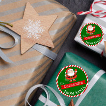 Santa Claus Holiday Runde Geschenk Siegel