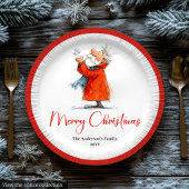 Santa Claus Humor Stylish Christmas Paper Plates Pappteller