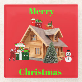 Santa Claus Hustle am Roten Untersetzer