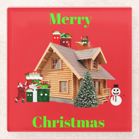 Santa Claus Hustle am Roten Untersetzer (Vorderseite)