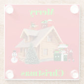 Santa Claus Hustle am Roten Untersetzer (Rückseite)