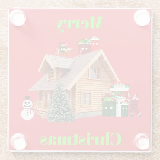 Santa Claus Hustle am Roten Untersetzer (Rückseite)