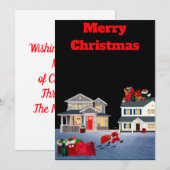 Santa Claus Hustle Card Einladung (Vorne/Hinten)