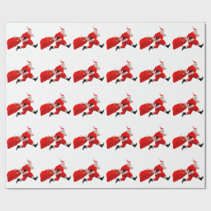 Santa Claus Hustle Weißwrapping Paper Geschenkpapier