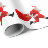 Santa Claus Hustle Weißwrapping Paper Geschenkpapier (Rolleneckpunkt)