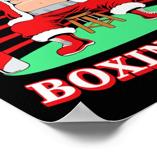Santa Claus I bevorzuge Boxing Group Matching Chri Poster (Ecke)