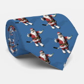 Santa Claus Ice Hockey Player Krawatte (Gerollt)