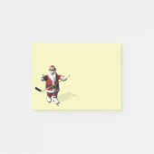 Santa Claus Ice Hockey Player Post-it Klebezettel (Vorderseite)