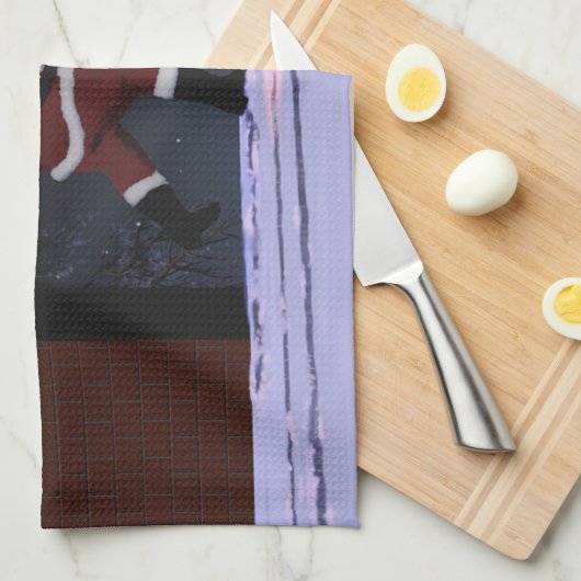 Santa Claus - Ich glaube Geschirrtuch (Viertel Falte)