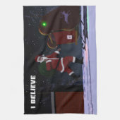 Santa Claus - Ich glaube Geschirrtuch (Vertikal)