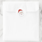 Santa Claus Illustration Runder Aufkleber (Tasche)