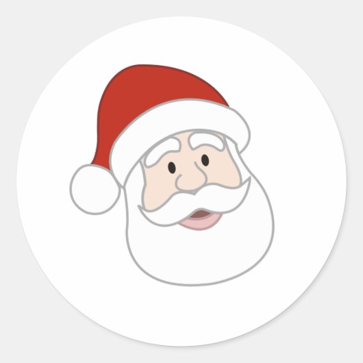 Santa Claus Illustration Runder Aufkleber (Vorderseite)