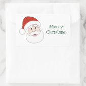Santa Claus Illustration & Text Rechteckiger Aufkleber (Tasche)