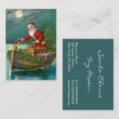 Santa Claus im Boot Visitenkarte (Vorne/Hinten)