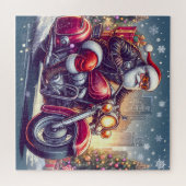 Santa Claus im Motormodus Puzzle (Horizontal)