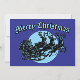 Santa Claus im Schlitten und Rentier Weihnachten