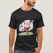 Santa Claus in Action: Playing Christmas Soccer T-Shirt (Vorderseite)