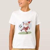 Santa Claus in Action: Playing Christmas Soccer T-Shirt (Vorderseite)