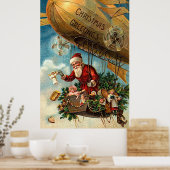 Santa Claus in Airship Poster (Küche)