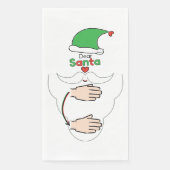 Santa Claus in American Sign Language Serviette (Vorderseite)