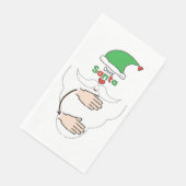 Santa Claus in American Sign Language Serviette (Ecke)