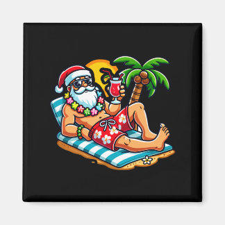 Santa Claus in Badehose Sommer Weihnachten Strandp Magnet