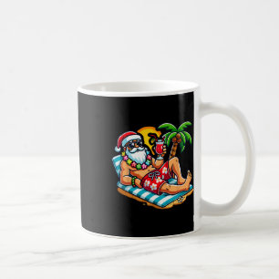 Santa Claus in Badehose Weihnachten im Juli am Str Kaffeetasse