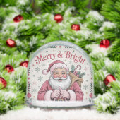 Santa Claus In Pink Schneekugeln (Weihnachten)